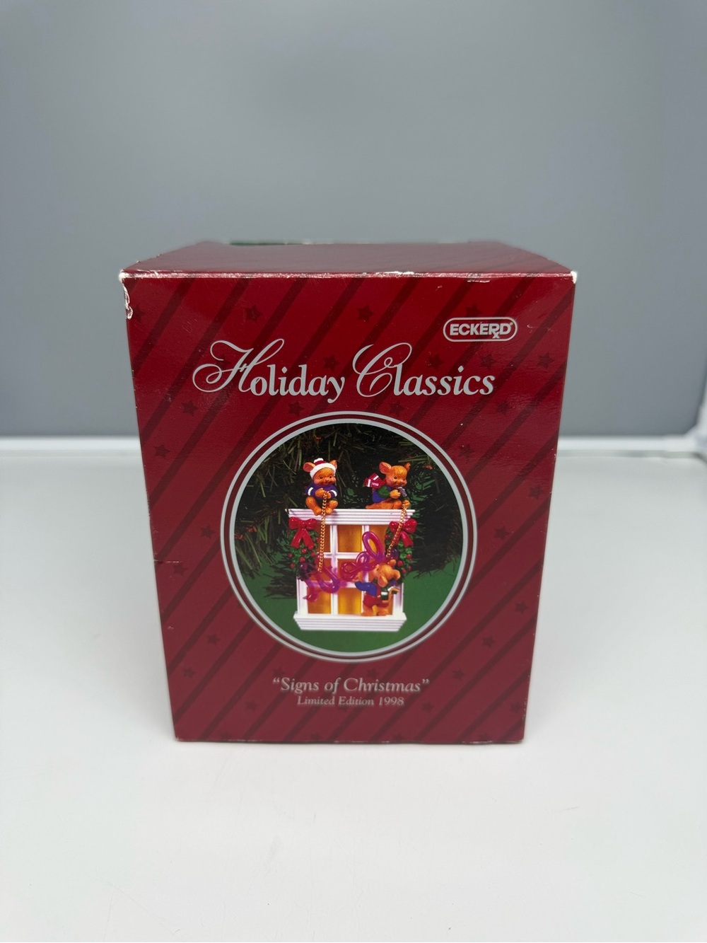 Holiday Classics 'Signs of Christmas' Red Collectible Ornament Box
